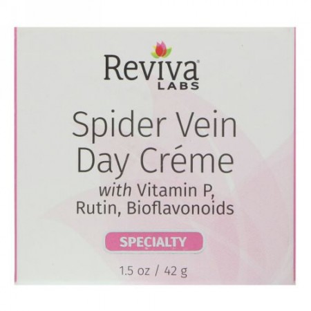 Reviva Labs, くも状静脈用デイクリーム、1.5 oz (42 g) (Discontinued Item)