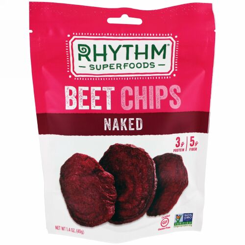 Rhythm Superfoods, ビートチップス、ネイキッド、1.4オンス (40 g) (Discontinued Item)