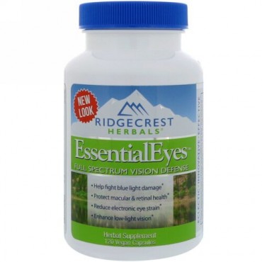 RidgeCrest Herbals, エッセンシャルアイズ、ビーガンカプセル120粒 (Discontinued Item)