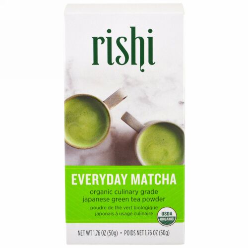 Rishi Tea, オーガニック エブリデー 抹茶パウダー、1.76 oz (50 g)