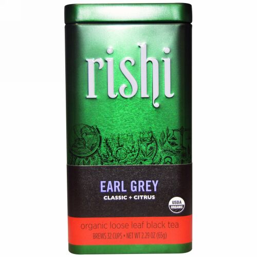 Rishi Tea, オーガニック・ルーズリーフ紅茶、アールグレイ、クラシック + シトラス (65 g) (Discontinued Item)