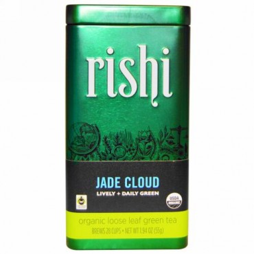 Rishi Tea, オーガニック・ルースリーフ・グリーンティー、ジェイドクラウド、1.94オンス（55 g） (Discontinued Item)