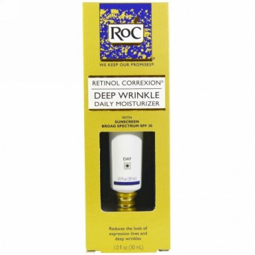 RoC, レチノールコレクシオン、ディープリンクルデイリーモイスチャライザー、SPF30、1.0 fl oz (30 ml)