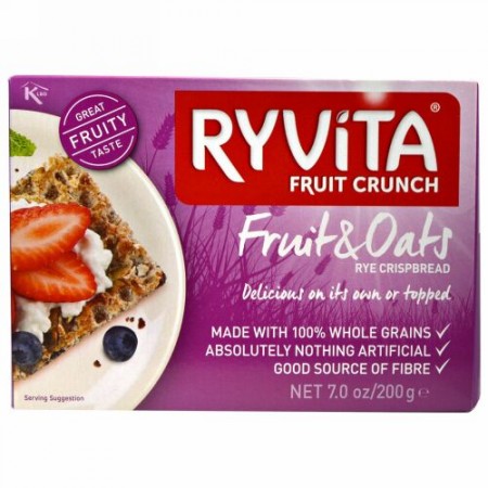 Ryvita, Fruit Crunch、フルーツとオーツライ麦クリスプブレッド、 7 oz (200 g) (Discontinued Item)