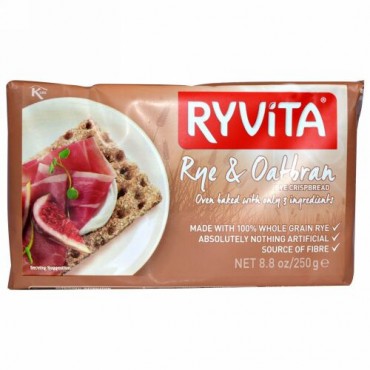 Ryvita, ライ＆オーツブランライ麦クリスプブレッド、8.8 oz (250 g) (Discontinued Item)