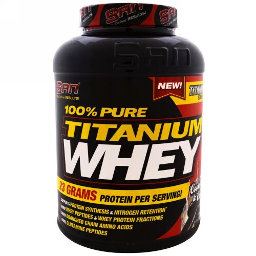SAN Nutrition, 純度100％チタンホエイ、クッキー＆クリーム、81 oz (2310 g) (Discontinued Item)