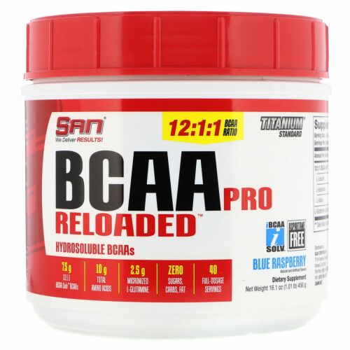 SAN Nutrition, BCAA Pro Reloaded, Blue Raspberry, 16.1 oz (456 g) (Discontinued Item)