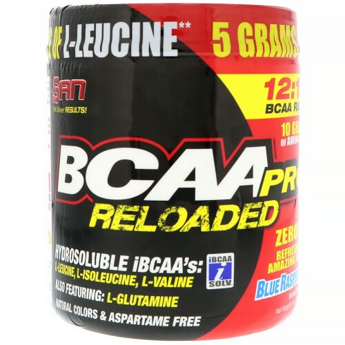 SAN Nutrition, BCAA Pro Reloaded, Blue Raspberry, 4 oz (114 g) (Discontinued Item)