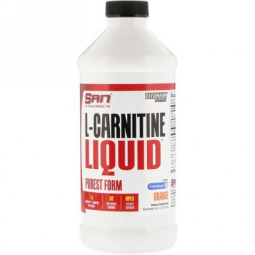 SAN Nutrition, L-カルニチン液、オレンジ、16 fl oz (473 ml) (Discontinued Item)