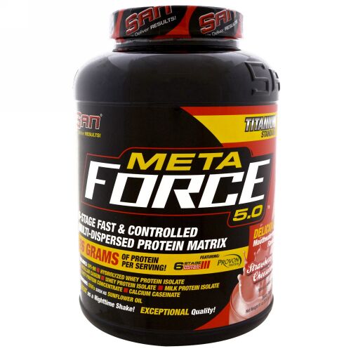 SAN Nutrition, メタフォース 5.0、ストロベリーチーズケーキ、81 oz (2295.5 g) (Discontinued Item)