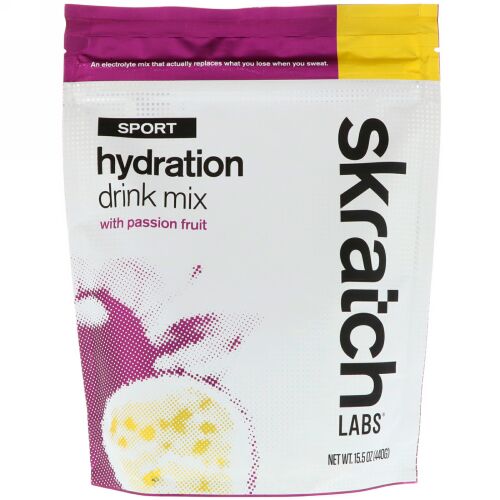 SKRATCH LABS, Sport Hydration Drink Mix, Passion Fruit, 15.5 oz (440 g) (Discontinued Item)