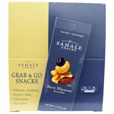 Sahale Snacks, ベリー マカロン アーモンド ミックス、 9パック、各1.5 oz (42.5 g)