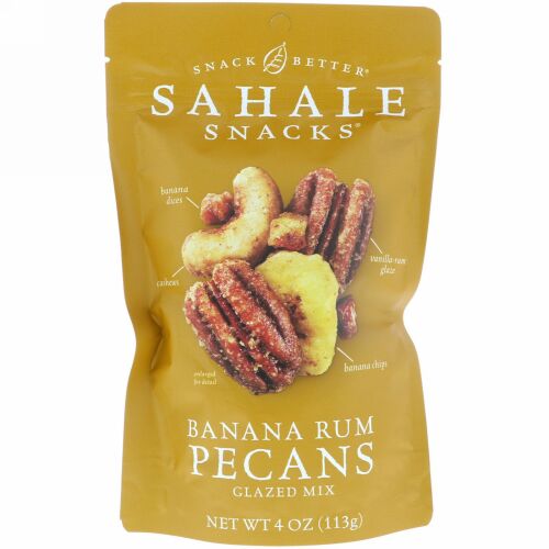 Sahale Snacks, Snack Better, Glazed Mix, Banana Rum Pecans, 4 oz (113 g)