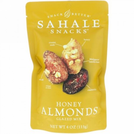 Sahale Snacks, グレーズミックス、ハニーアーモンド、113g（4oz）