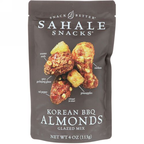 Sahale Snacks, Snack Better, Glazed Mix, Korean BBQ Almonds, 4 oz (113 g) (Discontinued Item)
