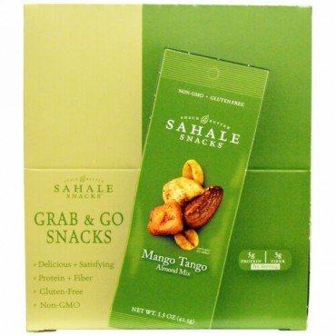 Sahale Snacks, Mango Tangoアーモンドミックス、9パック、各1.5 オンス(42.5 g) (Discontinued Item)