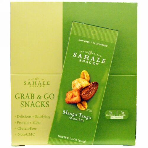 Sahale Snacks, Mango Tangoアーモンドミックス、9パック、各1.5 オンス(42.5 g) (Discontinued Item)