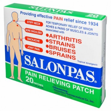 Salonpas, 痛み緩和用パッチ、 20枚、 6.5cm X 4.2cm (Discontinued Item)