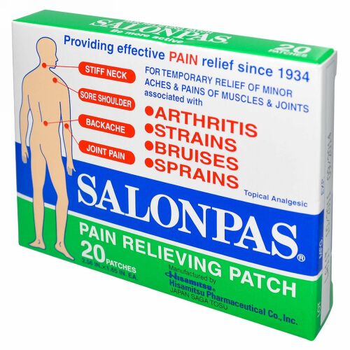 Salonpas, 痛み緩和用パッチ、 20枚、 6.5cm X 4.2cm (Discontinued Item)