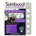 Sambucol, ブラックエルダーベリー、風邪＆インフルエンザリリーフ、溶けやすいタブレット30粒