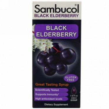 Sambucol, ブラックエルダーベリーシロップ、オリジナルフォーミュラ、230ml（7.8 fl oz）