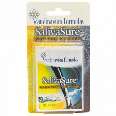 Scandinavian Formulas, サリバシュア、薬用キャンディー90粒