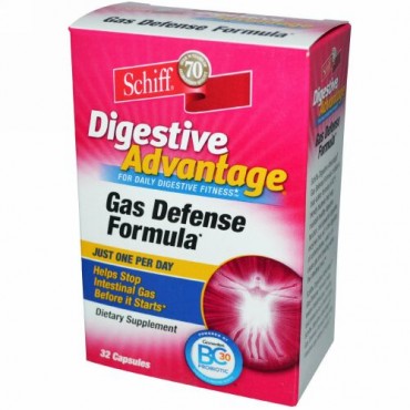 Schiff, ダイジェスティブ・アドバンテージ, お腹の張りに対処する処方, 32 カプセル (Discontinued Item)