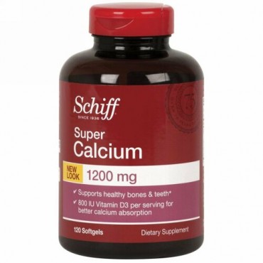 Schiff, スーパーカルシウム、1200 mg、120ソフトジェル