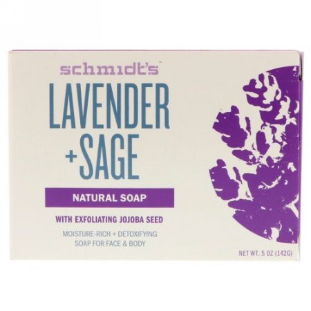Schmidt's, Natural Soap, Lavender + Sage, 5 oz (142 g) (Discontinued Item)