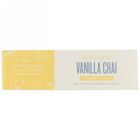 Schmidt's, Tooth + Mouth Paste, Vanilla Chai, 4.7 oz (133 g) (Discontinued Item)