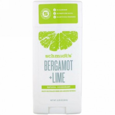 Schmidt's Naturals, Bergamot + Lime (92 g) (Discontinued Item)