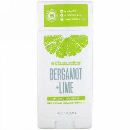 Schmidt's Naturals, Bergamot + Lime (92 g) (Discontinued Item)