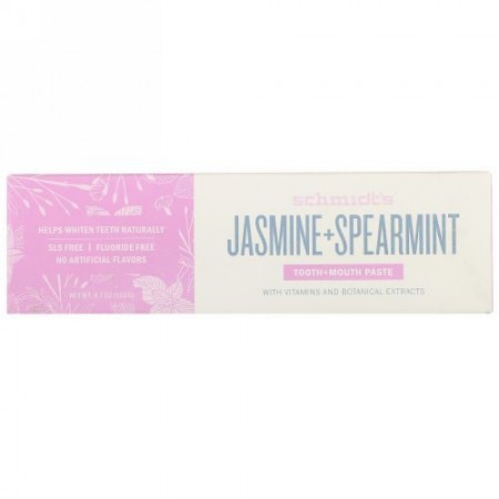 Schmidt's Naturals, Tooth + Mouth Paste, Jasmine + Spearmint, 4.7 oz (133 g) (Discontinued Item)