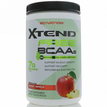 Scivation, Xtend（エクステンド）、フリーBCAA、クリスプ・アップル、450g（15.8オンス） (Discontinued Item)