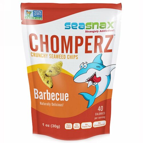 SeaSnax, Chomperz™（チョンパーズ）、カリカリ海藻チップス、バーベキュー、1 オンス (30 g)