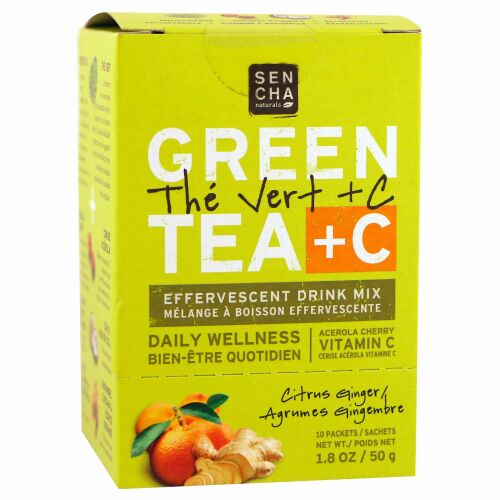 Sencha Naturals, Citrus Ginger Green Tea +C Packets, 10 ct (Discontinued Item)