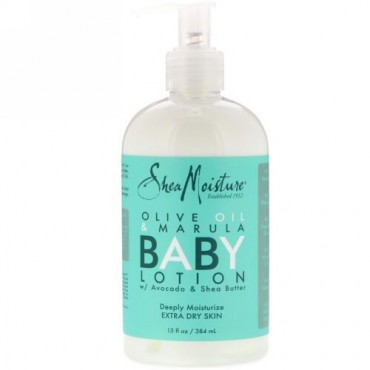 SheaMoisture, オリーブオイル & マルラ ベビーローション、乾燥肌用、13 fl oz (384 ml) (Discontinued Item)
