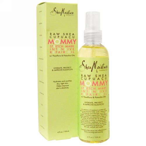 SheaMoisture, ロー シア クプアス、マミー ストレッチ マーク インテンシブ リペア オイル、4 fl oz (118 ml) (Discontinued Item)