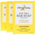 Shea Baby, 未加工シアバーソープ、無香、3パック、各4 oz (120 g) (Discontinued Item)