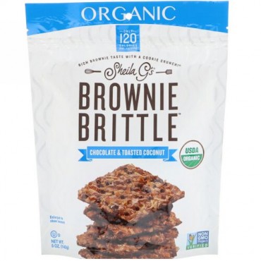 Sheila G's, Organic, Brownie Brittle, Chocolate & Toasted Coconut, 5 oz (142 g) (Discontinued Item)
