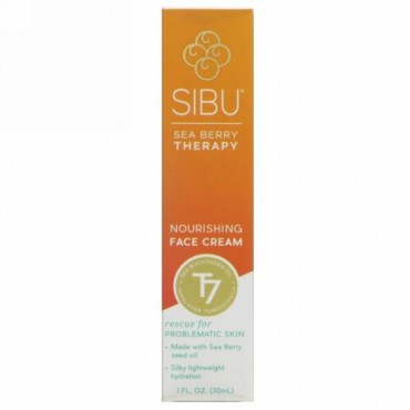 Sibu Beauty, シーベリーセラピー、ナリッシングフェイスクリーム、1 fl oz (30 ml)