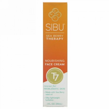 Sibu Beauty, シーベリーセラピー、ナリッシングフェイスクリーム、1 fl oz (30 ml)