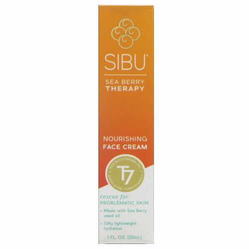 Sibu Beauty, シーベリーセラピー、ナリッシングフェイスクリーム、1 fl oz (30 ml)