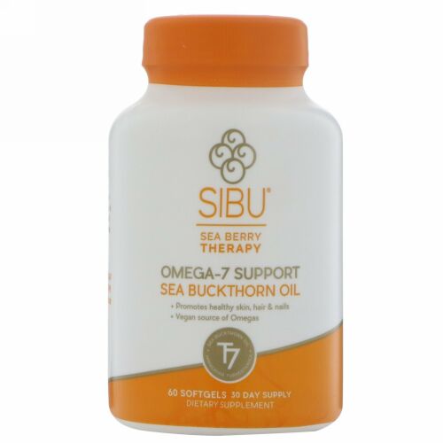 Sibu Beauty, シーベリーセラピー, オメガ7サポート, シーバックソーンオイル, 60ソフトゼリー