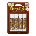 Sierra Bees, オーガニックリップバーム、ココナッツ、4個パック、各4.25 g（.15 oz）