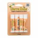 Sierra Bees, オーガニックリップバーム、グレープフルーツ、4パック、各.15 oz (4.25 g)