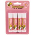 Sierra Bees, 鮮やかなリップシマーバーム、ピンク、4パック (Discontinued Item)