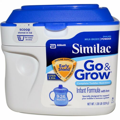 Similac, Go & Grow, 鉄配合赤ちゃん用ミルク　9〜24ヶ月、 1.38 lb (624 g) (Discontinued Item)