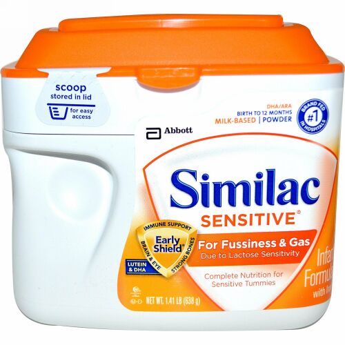 Similac, センシティブ®, 乳児用ミルク 鉄配合, 誕生～12ヶ月まで, 1.41 ポンド (638 g) (Discontinued Item)