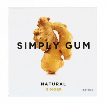 Simply Gum, ガム、天然ジンジャー、15個 (Discontinued Item)